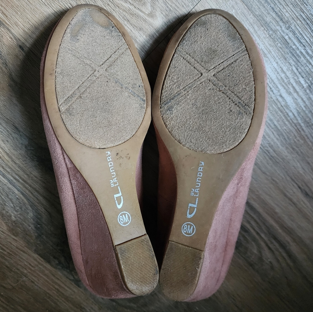 CL by Laundry Dusty Rose Suede Wedges - Picture 6 of 8